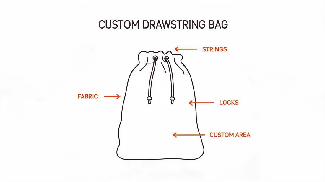 Custom drawstring bag in polyester with printed , shown as a bulk promotional product