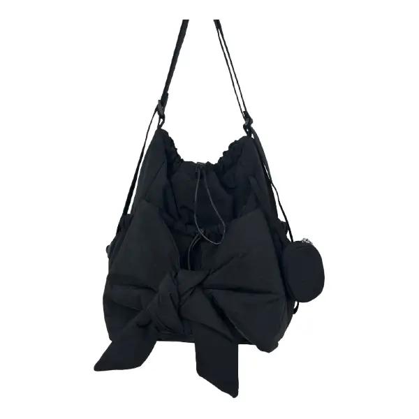 Wholesale Designer-Style Leisure Dual-Purpose Bag With Bow Tie Straps, Can Be Carried On One Shoulder Or On Both Shoulders - HB-4940