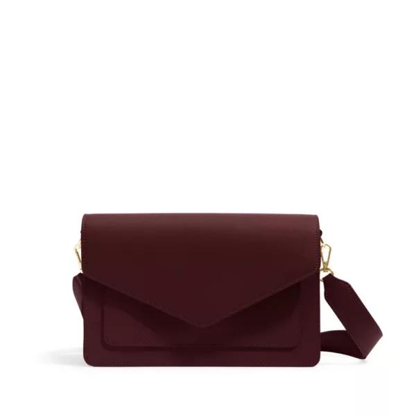 Crimson Envelope Clasp Satchel - HB-5910