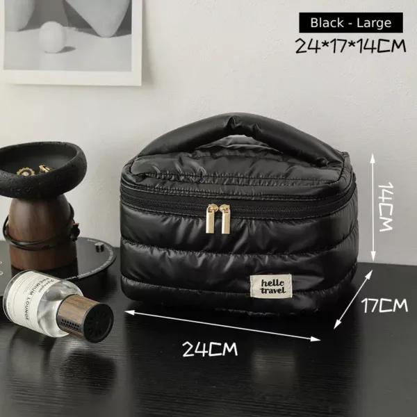 Silver Quilt Travel Makeup Bag - MB-6202